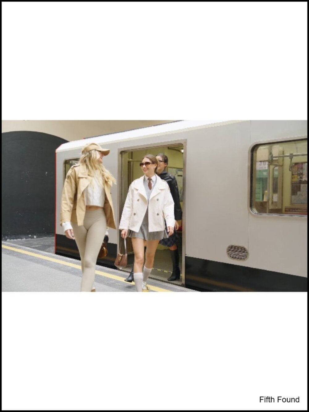 Cropped Trench Coat Oversized Double Breasted Funnel Neck Stand Collar Button - Picture 5 of 6